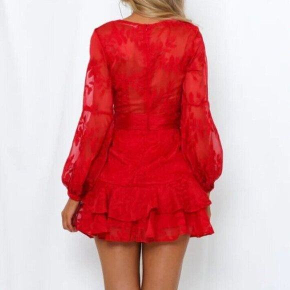 Hello Molly I Heard a Rumor Dress in Cherry Red Size 2 - Picture 3 of 11